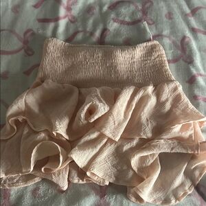 SHEIN Soft Pink Ruffled Skirt